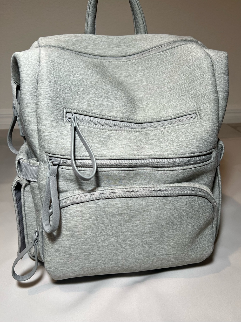 Cloud Island Diaper Backpack – Light Gray